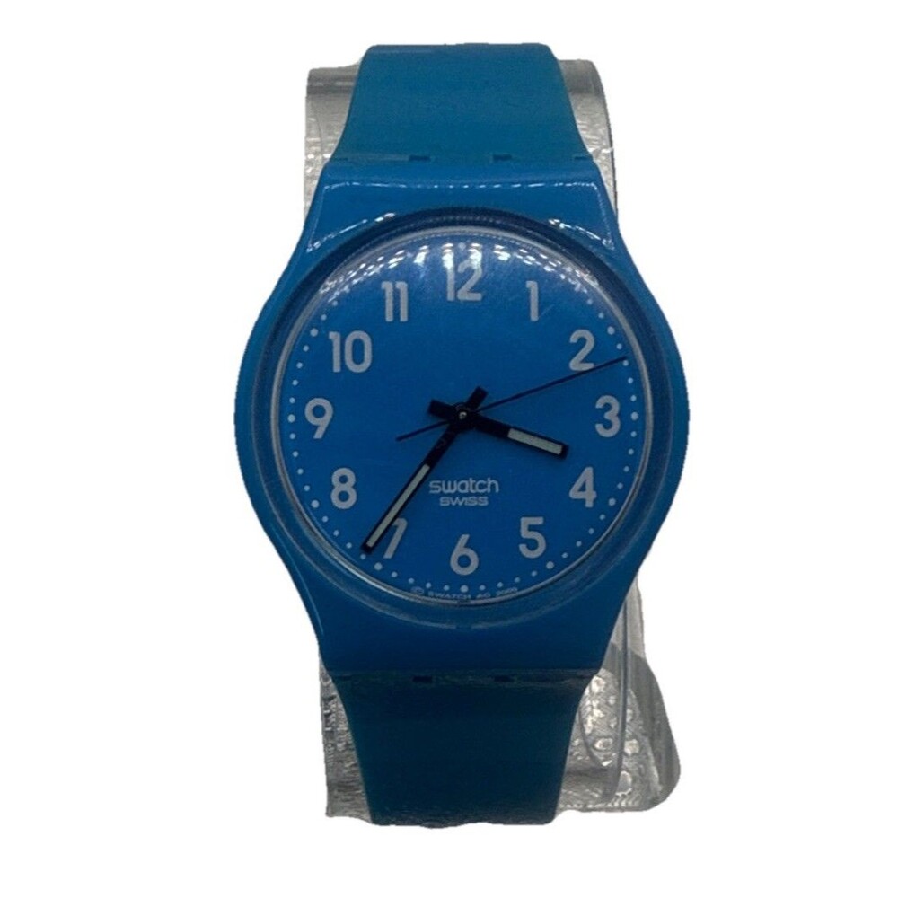 2009 Blue Swiss Swatch Watch for Men and Women, Cool Full Blue Unisex Swatch